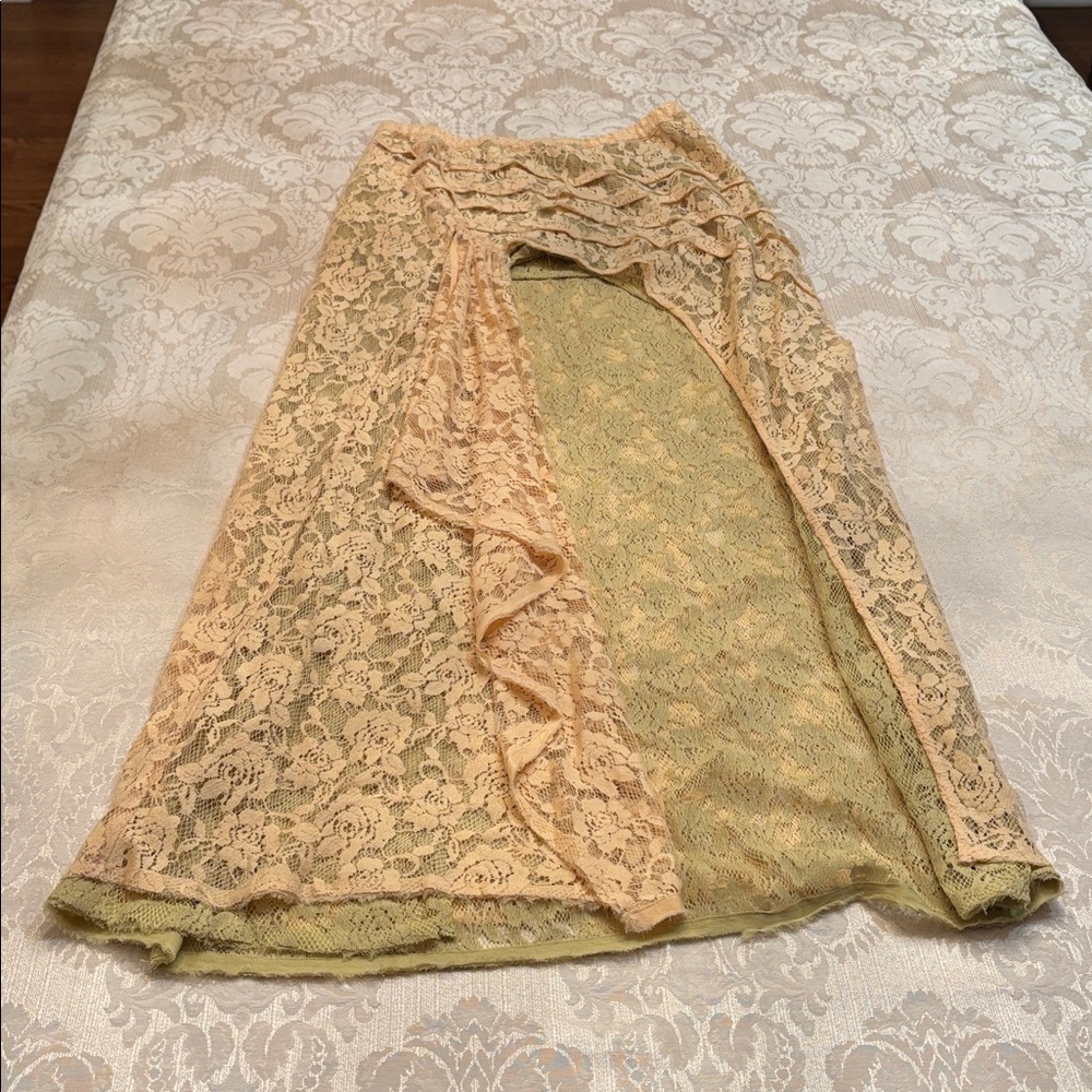 Free People One Solene lace high low skirt sz.M - Picture 5 of 16